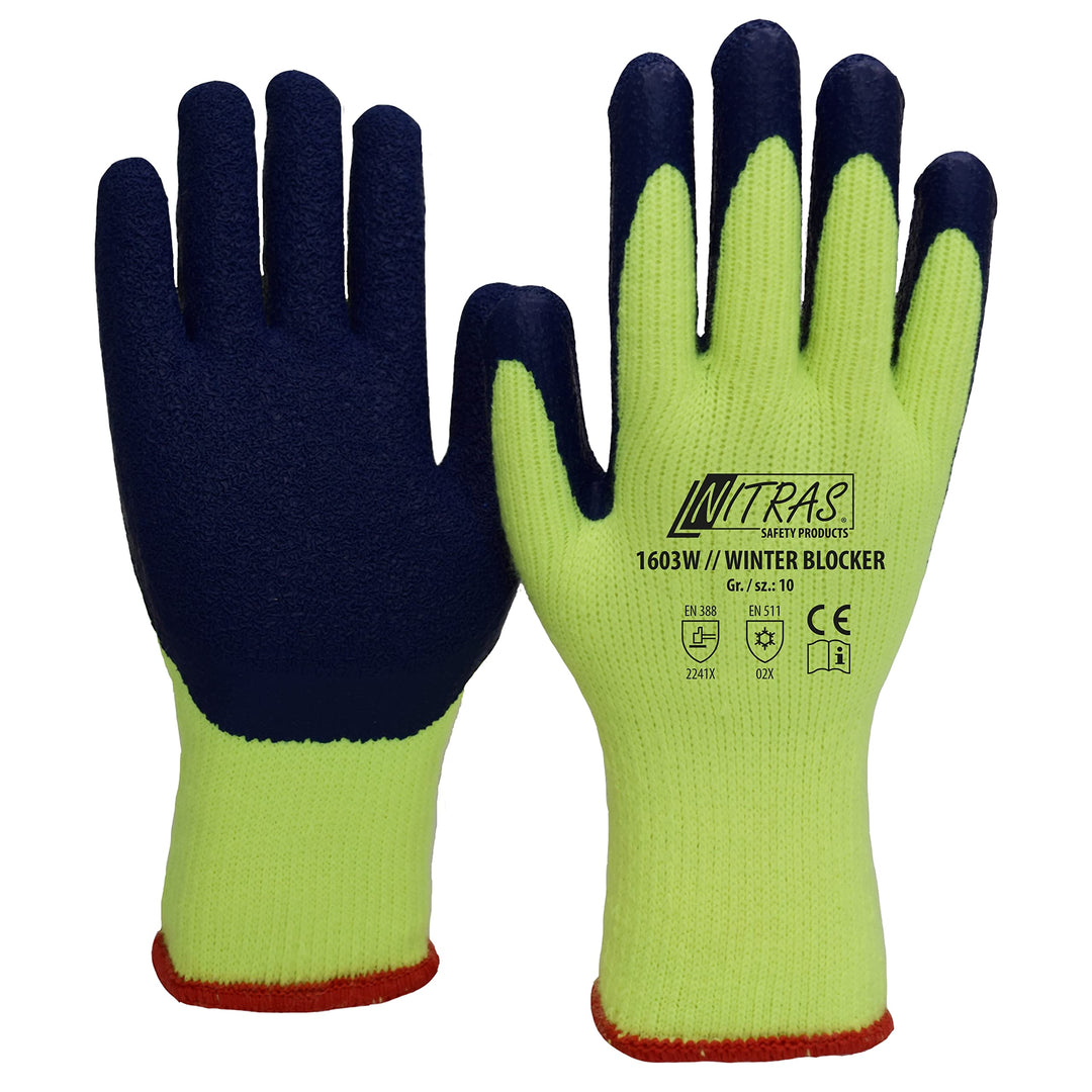 Winter Arbeitshandschuhe Nitras Winterblocker EN 388 EN 511 Grösse 11 2XL (12er Pack), 2XL (12er Pac