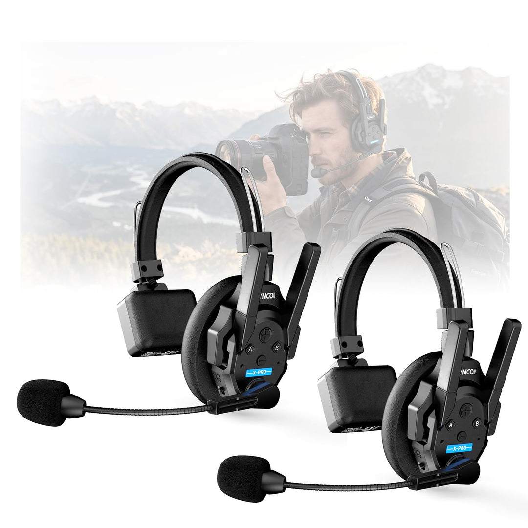 SYNCO XTALK XPRO2 Intercom Headset Doppelantenne für Film &amp; Team (2PCS) Xpro 2-set, Xpro 2-set