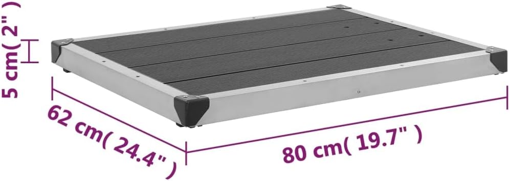 vidaXL Garten Duschwanne mit Lattendesign für 1 Person Bodenelement für Solardusche Gartendusche Poo