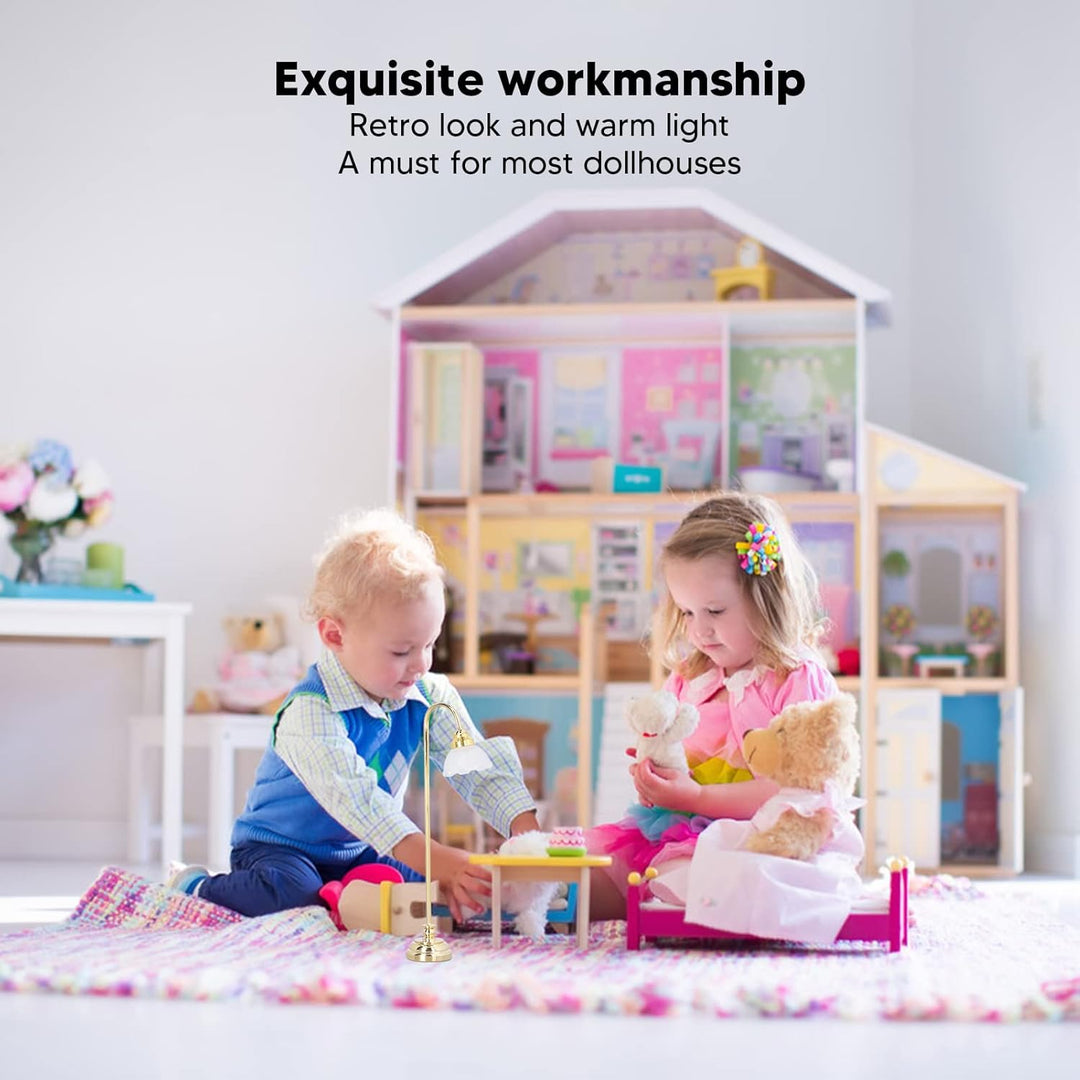 RiToEasysports Puppenhaus-Stehlampe Im Massstab 1:12, Miniatur-Puppenhaus-Dekor-Mini-Lampe für Puppe