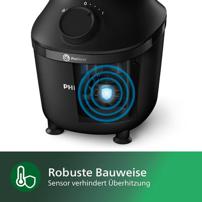 Philips HR2041/41 Standmixer (450 Watt, ProBlend-Technologie, 1,9 Liter Kunststoffbehälter, inkl. Tr