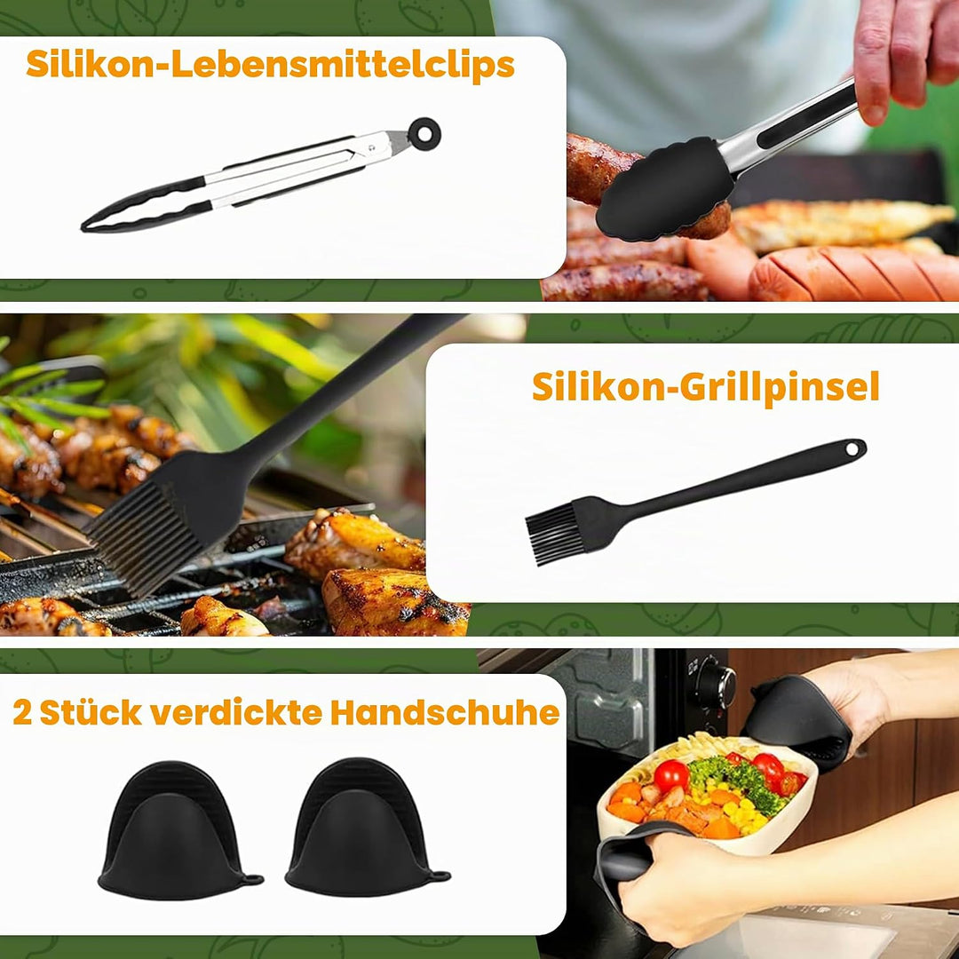 Pietuley 28 Stück Silikonform Heissluftfritteuse Zubehör für Philips Dual Basket Airfryer 3000-serie