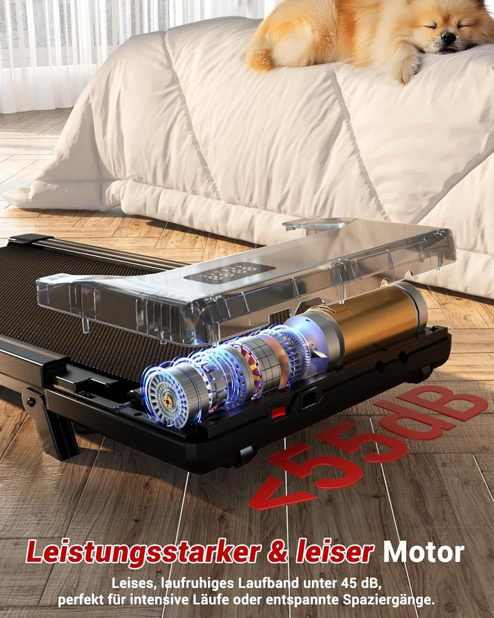 Superun Walking Pad mit Steigung 6%, Laufband für Zuhause mit App und Fernbedienung max 6km/h und 12