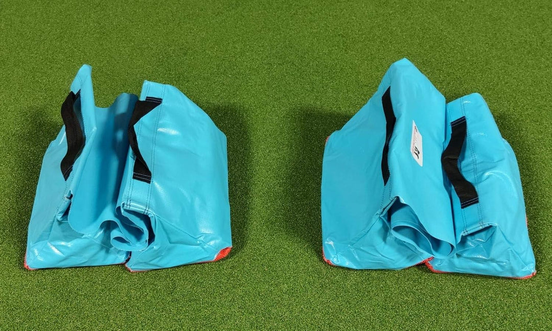 Callieway Premium Dog Agility Tunnel Stützsandsack (Doppelpack) mit Gumminoppen Stoppermatte für Agi