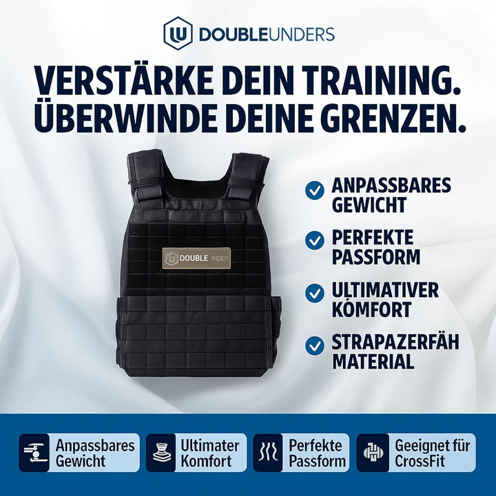 Gewichtsweste für Calisthenics - Krafttraining & Crossfit - Weight Vest - Fitness Gewichtsweste 6kg