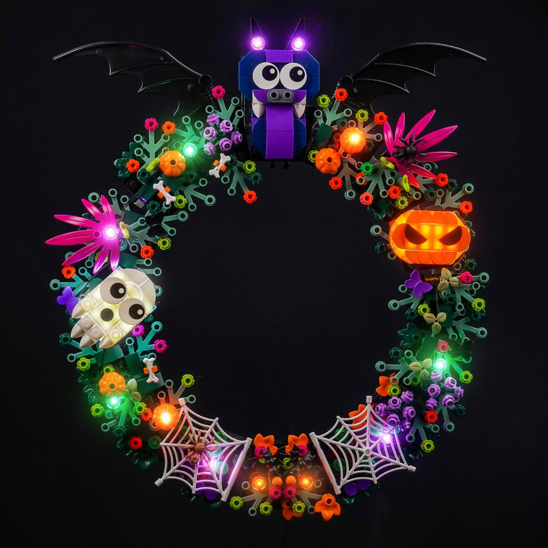 BrickBling Licht-Kit Kompatibel mit Lego Halloween Wreath 40825 (Kein Modell), Dekorationsbeleuchtun