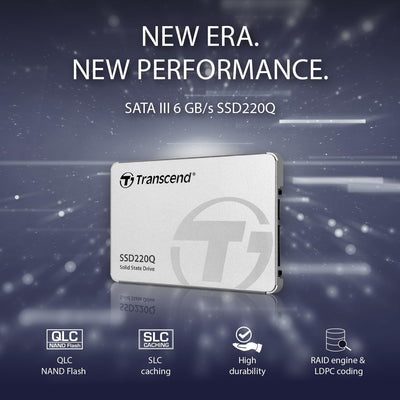 Transcend 500GB SATA III 6Gb/s interne 2.5 Zoll SSD220Q 2.5 Zoll TS500GSSD220Q