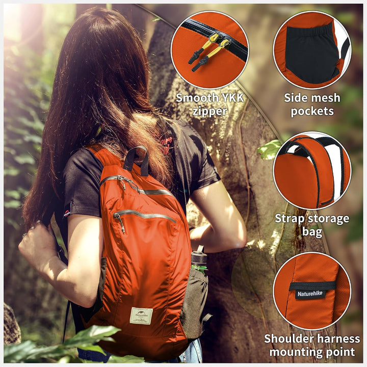 Naturehike Ultraleichter Rucksack Faltbarer Rucksack 18L/25L Trekkingrucksack Herren Damen Wanderruc