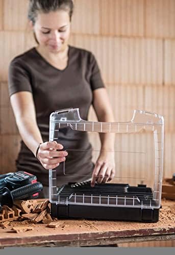 Sortimentskasten transparent mit Klappgriff | i-BOXX professional blau mit 12-fach Einlage | Ideal f