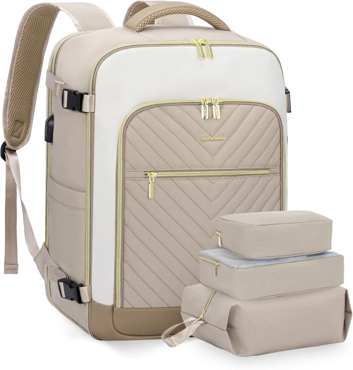 LOVEVOOK Reiserucksack Damen Gross 40L Handgepäck Tasche für Flugzeug 18 zoll Laptop Reisetasche Was