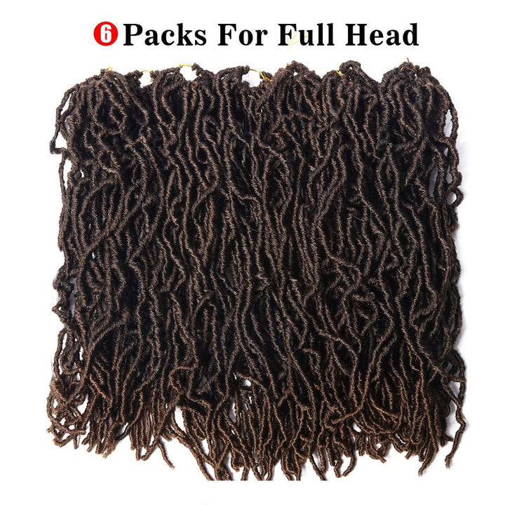 Beyond Beauty 6 Packungen/Lot Nu Faux Locs Häkelhaar, 61 cm, vorgeschlungene Göttin Locs Häkelhaar,
