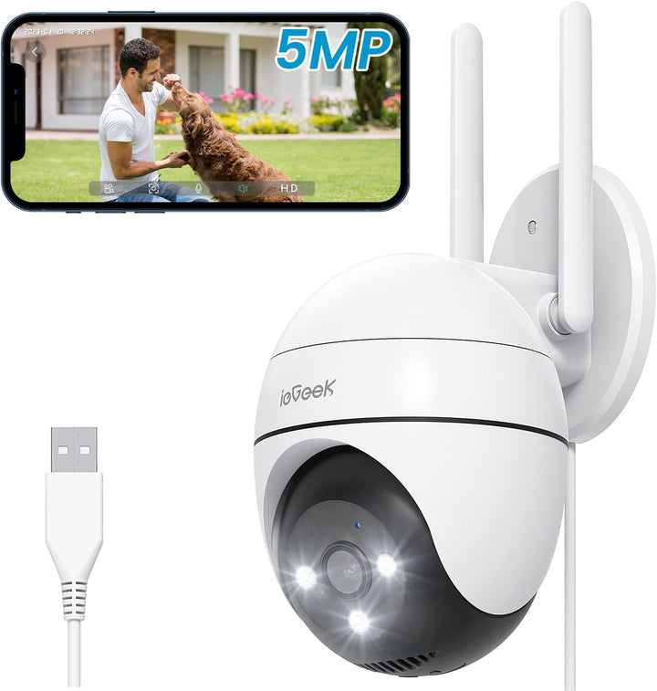 ieGeek 5MP Überwachungskamera Aussen WLAN, PTZ Outdoor IP Kamera überwachung aussen, WLAN Dome Kamer