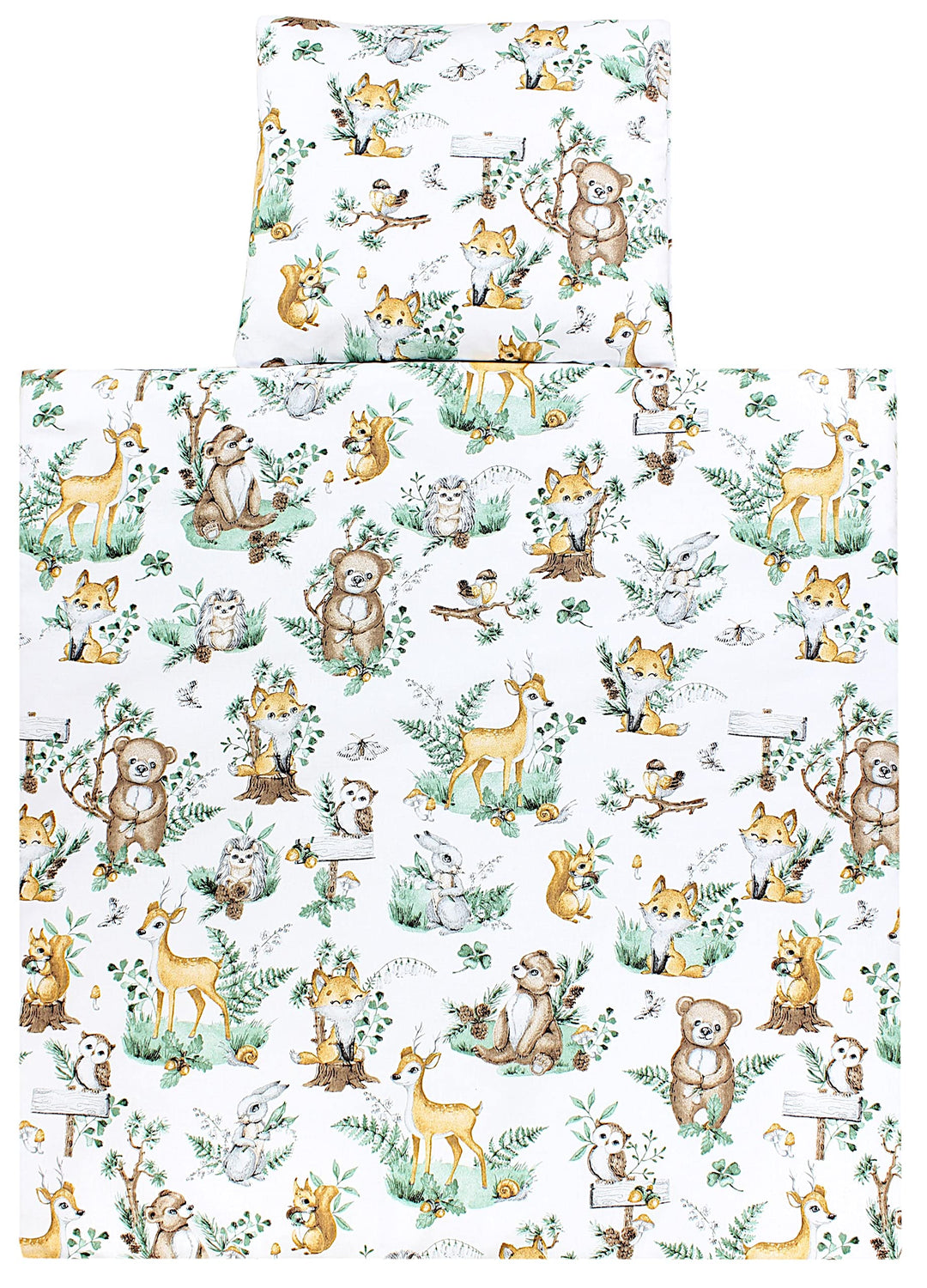 TupTam Unisex Baby Wiegenset 4-teilig Bettwäsche-Set: Bettdecke mit Bezug und Kopfkissen mit Bezug,