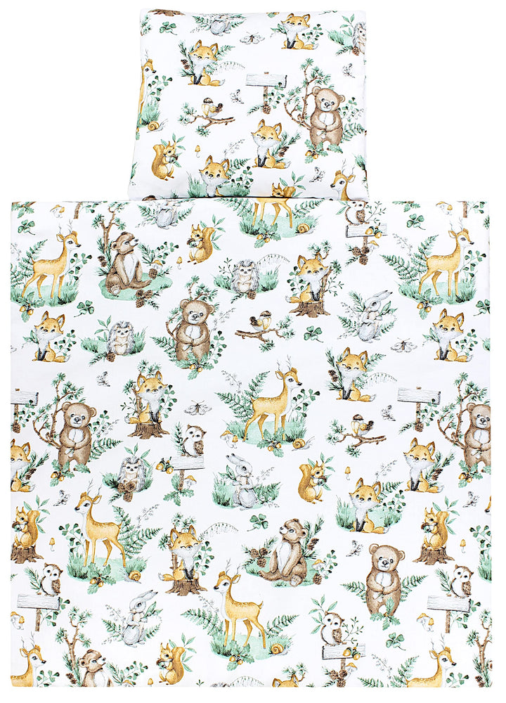 TupTam Unisex Baby Wiegenset 4-teilig Bettwäsche-Set: Bettdecke mit Bezug und Kopfkissen mit Bezug,