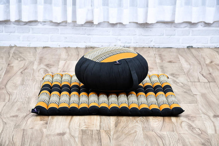 Leewadee Meditationskissen Set Sitzkissen Rund Zafu Yoga Kissen Zabuton Yogakissen Meditationskissen