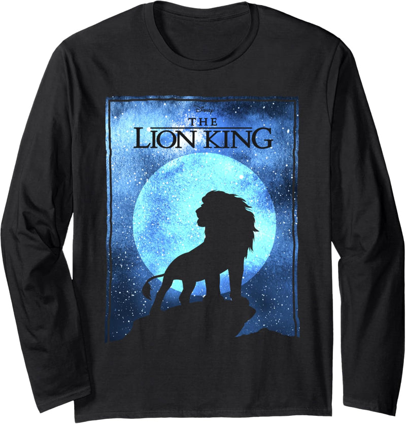 Disney The Lion King Simba Night Sky Silhouette Langarmshirt