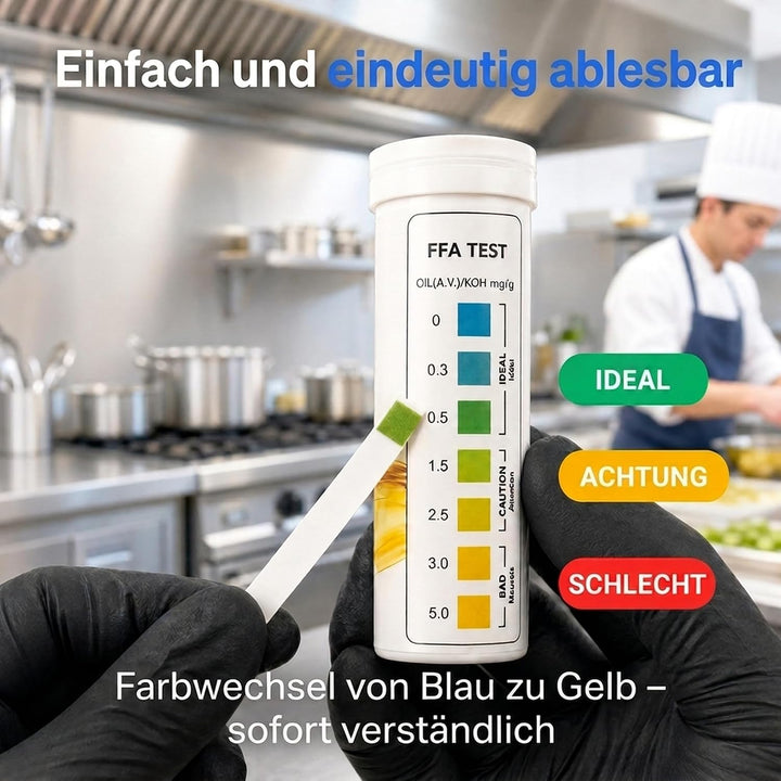 Öl-Teststreifen – schnelle FFA-Kontrolle – optimale Qualität – 100 Stück