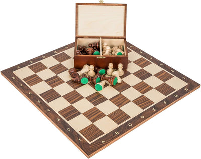 Square - Pro Schach Set Nr. 6 - Deutschland - Exklusiv - Schachbrett - Palisander/Bergahorn + Schach