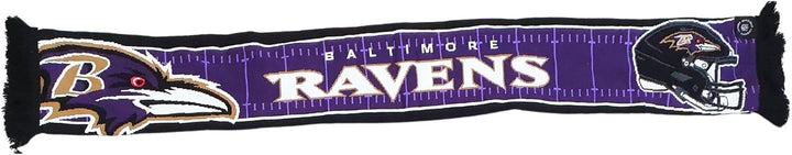 Great Branding NFL Jaquard Schal American Football Teamlogo Helm Fanschal Fransen Baltimore Ravens #