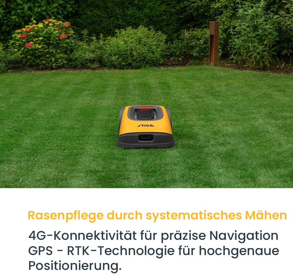 STIGA A750 AutonomerRasenmäher Roboter. Mähroboter ohne Begrenzungskabel (max. 900m²). App-Steuerung