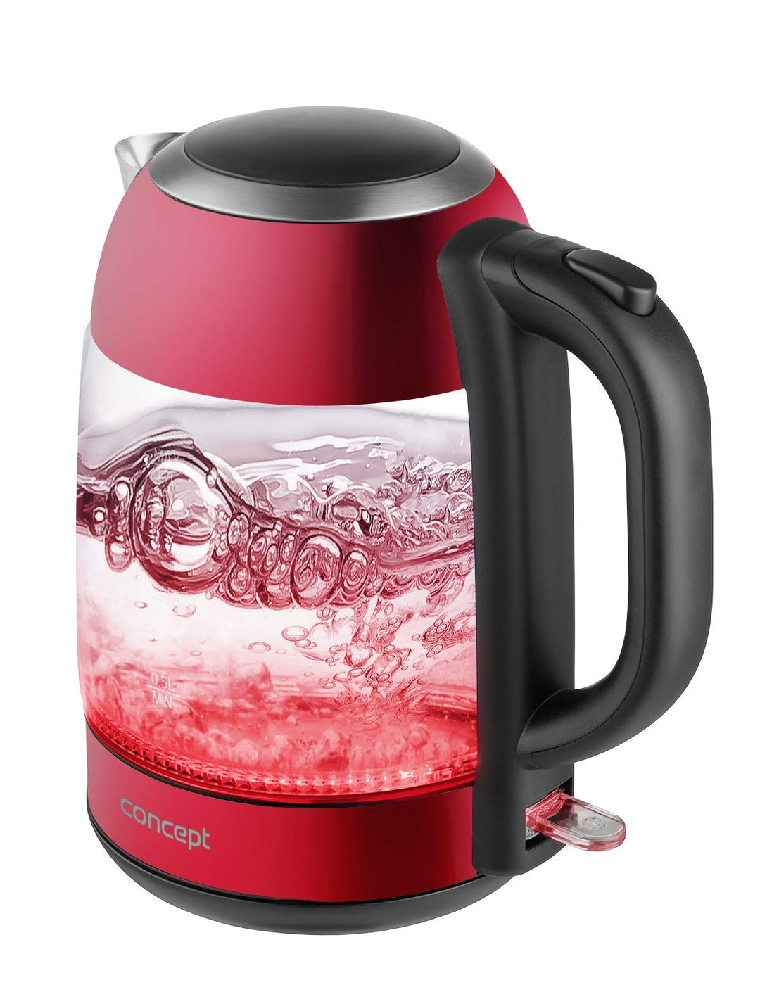 CONCEPT Hausgeräte Glas wasserkocher mit 1,7 L Fassungsvermögen, mit Filter