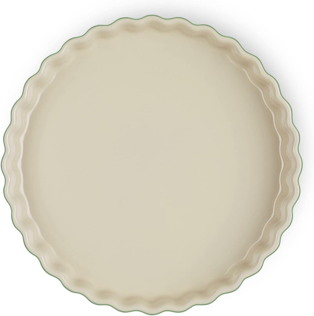 Le Creuset Tarteform aus Steinzeug, 28 cm, 2.1 Liter, Bamboo, 71120284080001 Bamboo 28 cm, Bamboo 28