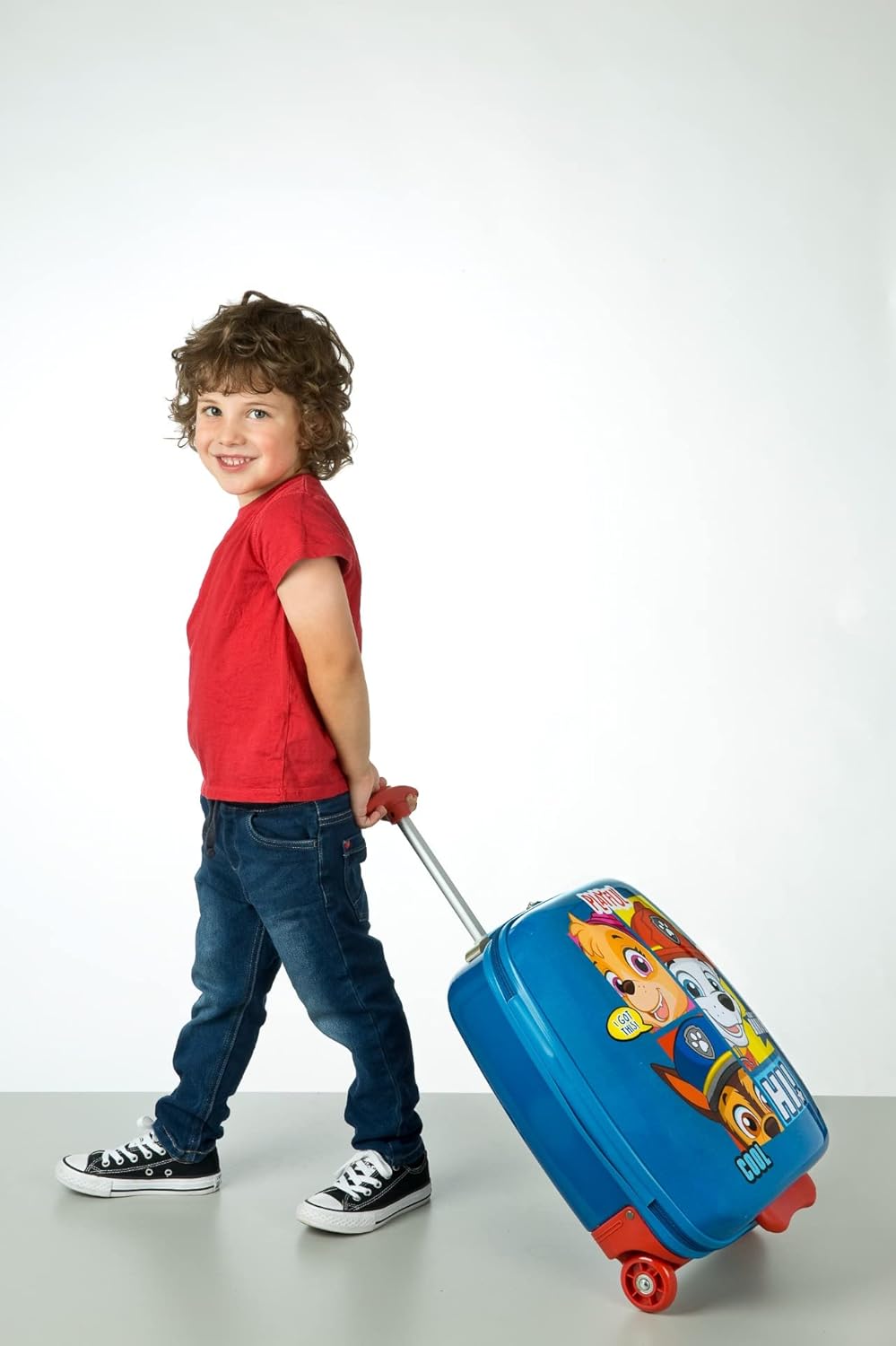 Undercover Kinder Hartschalen Trolley Handgepäck, 2 Rollen, 20 x 44 x 33 cm - 23 l, Motiv: Paw Patro