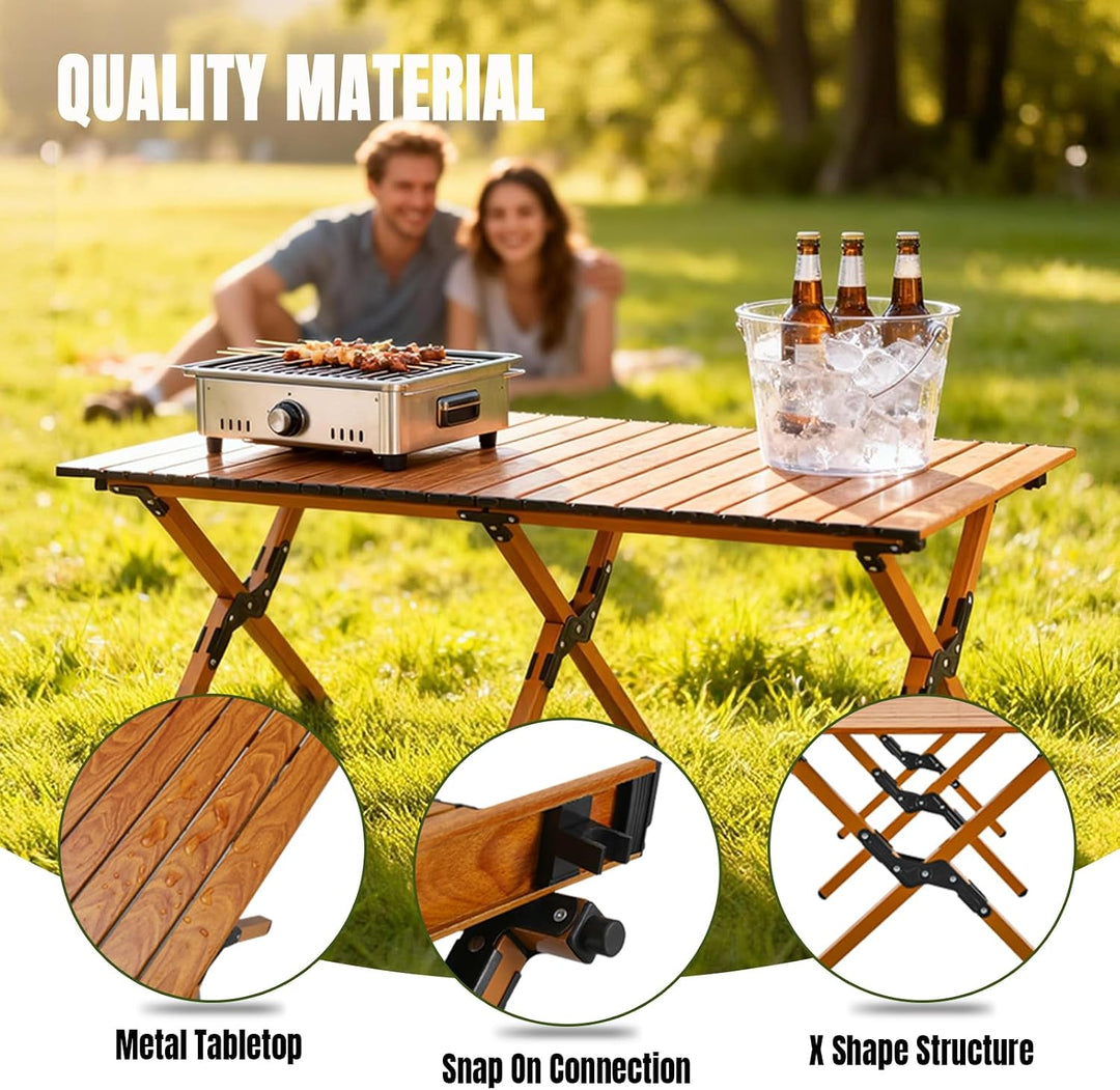 Camping-Tisch, Picknick-Tisch, Klappbar mit Aufbewahrungstasche, Tragbar, Geeignet für Camping, Pick