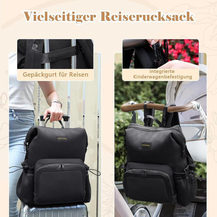 MISS FONG Baby Wickelrucksack Wickeltasche, Wickelrucksack Gross Rucksack Babytaschen Wickeltasche O