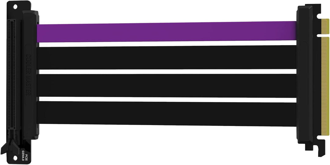 Cooler Master Riser-Kabel PCIe 4.0 x16-200mm, schwarz/lila, Anschlüsse - PCIe X 16, Stecker auf PCIe