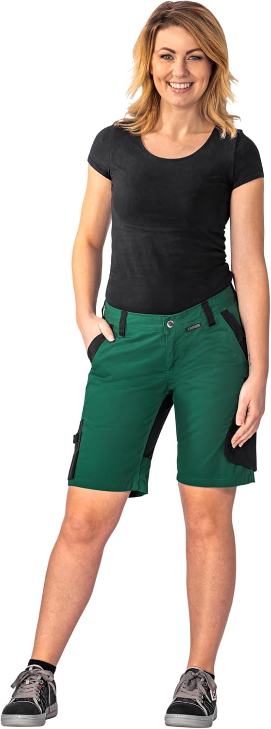 Planam Damen Norit Damen Bundhose Cargo (1er Pack) XS Grün/Schwarz, XS Grün/Schwarz