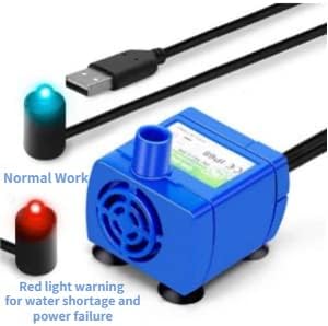 lyrlody Tauchpumpe für Haustier Trinkbrunnen, 12V 2W Elektrische Wasserpumpe für Katzen und Hunde, S