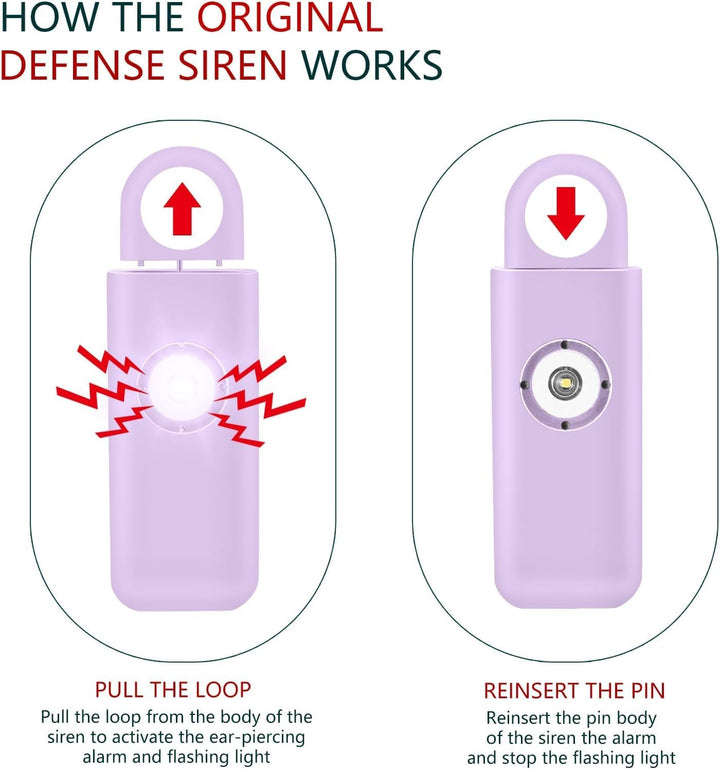 Thopeb® Birdie Persönlicher Sicherheitsalarm für Frauen – Selbstverteidigung Schlüsselanhänger – per