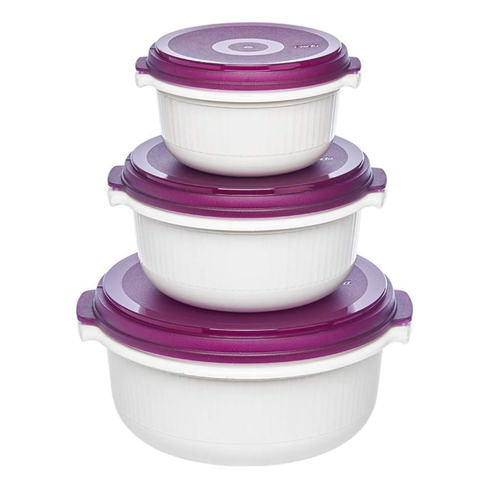 Mikrowellentopf 3er Set Micro Family Brombeer EMSA