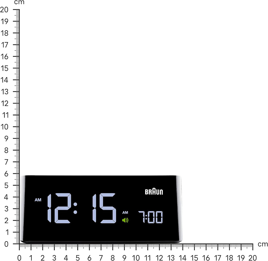 Braun Digitaler Wecker mit LCD-Display, Schlummertaste, Quick Set, automatisch anpassbare Display-He