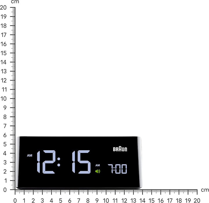 Braun Digitaler Wecker mit LCD-Display, Schlummertaste, Quick Set, automatisch anpassbare Display-He