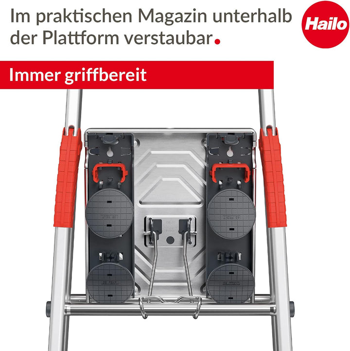 Hailo EasyClix Garden Size L - Wechselfuss-Set für Hailo Stehleitern - einfach & schnell zu wechseln