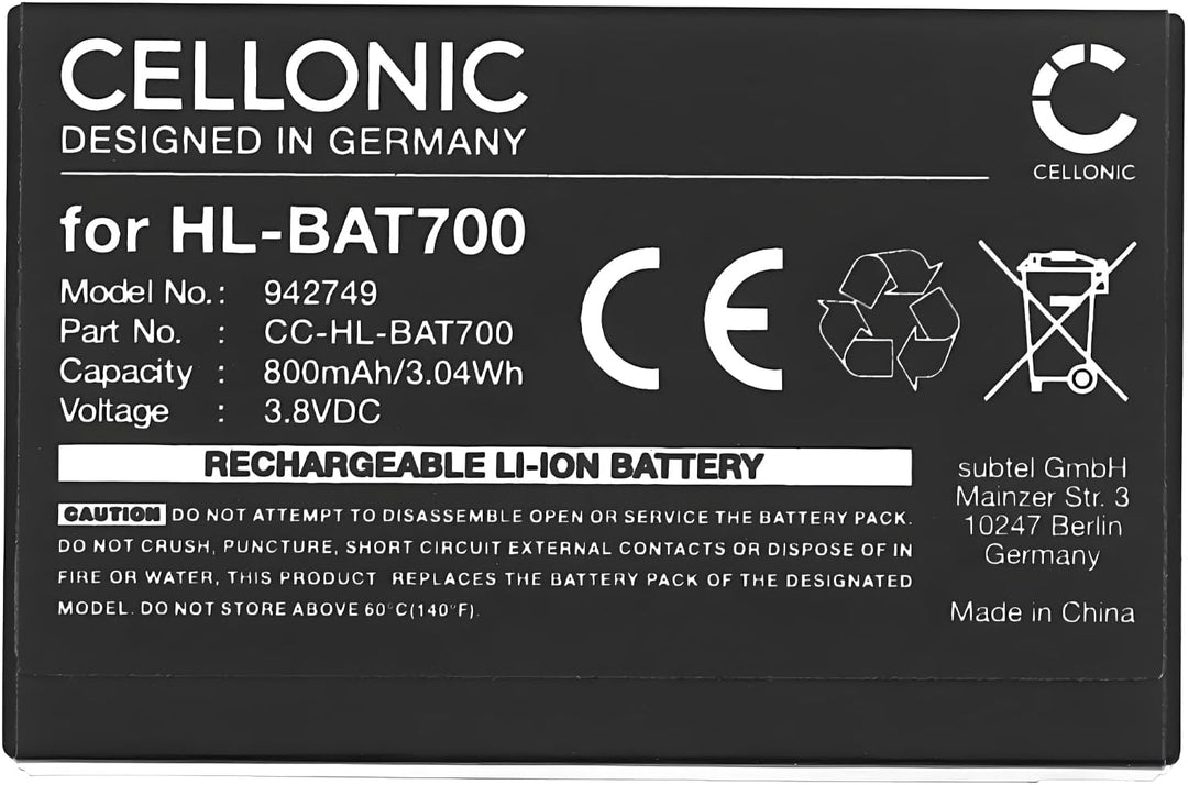 CELLONIC, Akku für Headset kompatibel mit Hollyland Solidcom C1, Solidcom C1 Pro (800mAh, 3.8V) Ersa