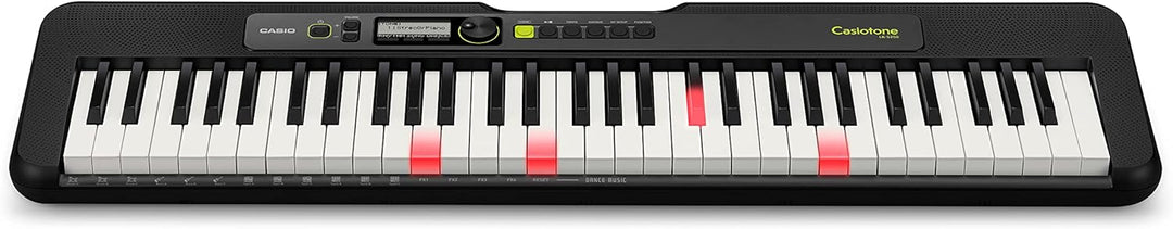 Casio LK-S250 CASIOTONE Leuchttastenkeyboard mit 61 anschlagdynamischen Tasten im Piano-Look mit Beg
