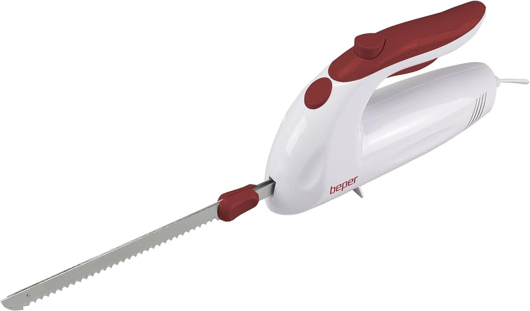 BEPER BP.790 – Elektrisches Küchenmesser für Fleisch, Brot, Tiefkühl, Käse, Obst und Gemüse, Doppelk