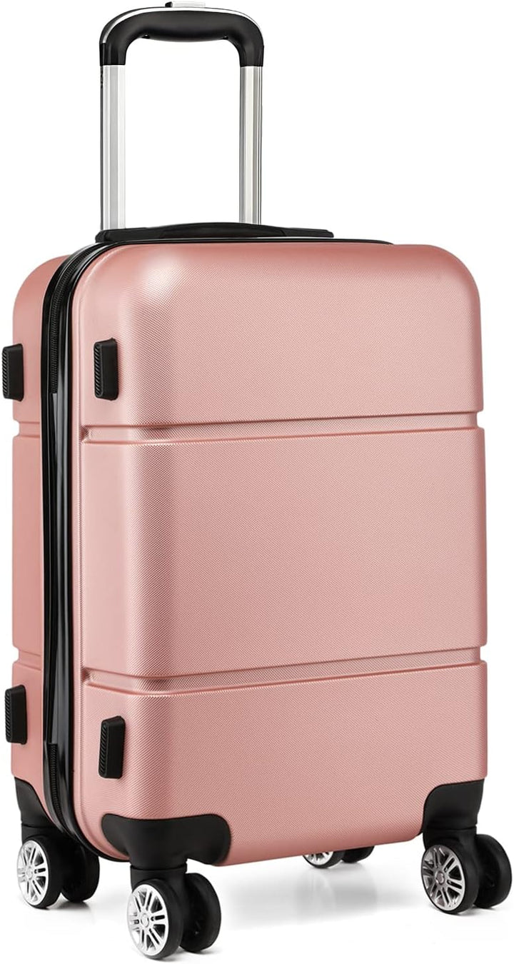 Kono Reisekoffer Handgepäck Koffer mit Rollen Hartschale Trolley 55x38x22cm 33 Liter Leichtgewicht A