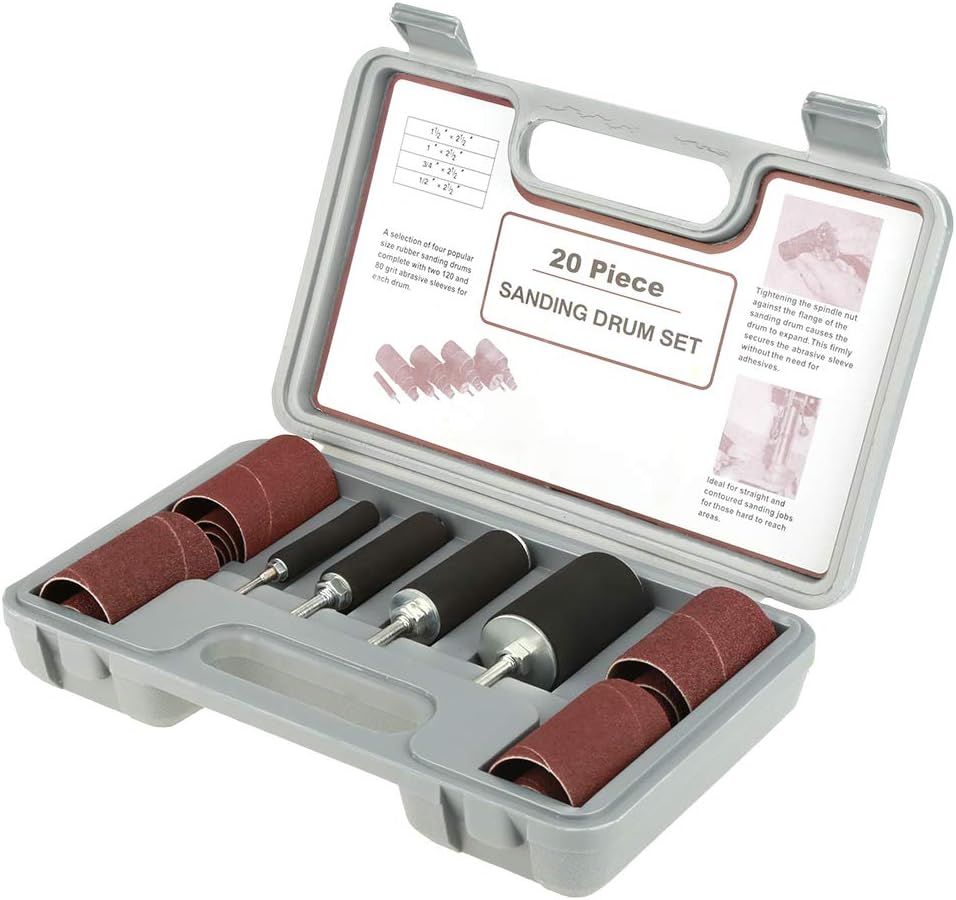 EVTSCAN Neuestes Big Horn 19521 Gummi-Schleiftrommel-Set, 20 Stück