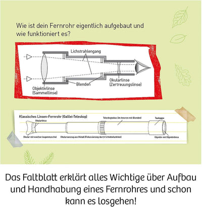 Kosmos 676865 Fernrohr Entdecke Deine Welt. Linsenfernrohr mit 12facher Vergrösserung. Stabiler Okul