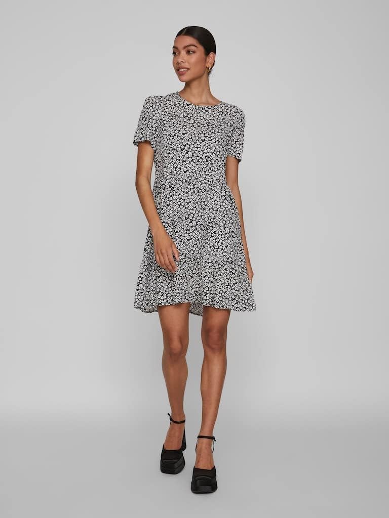Vila Damen VIPAYA S/S Dress - NOOS 14067408, Schwarz