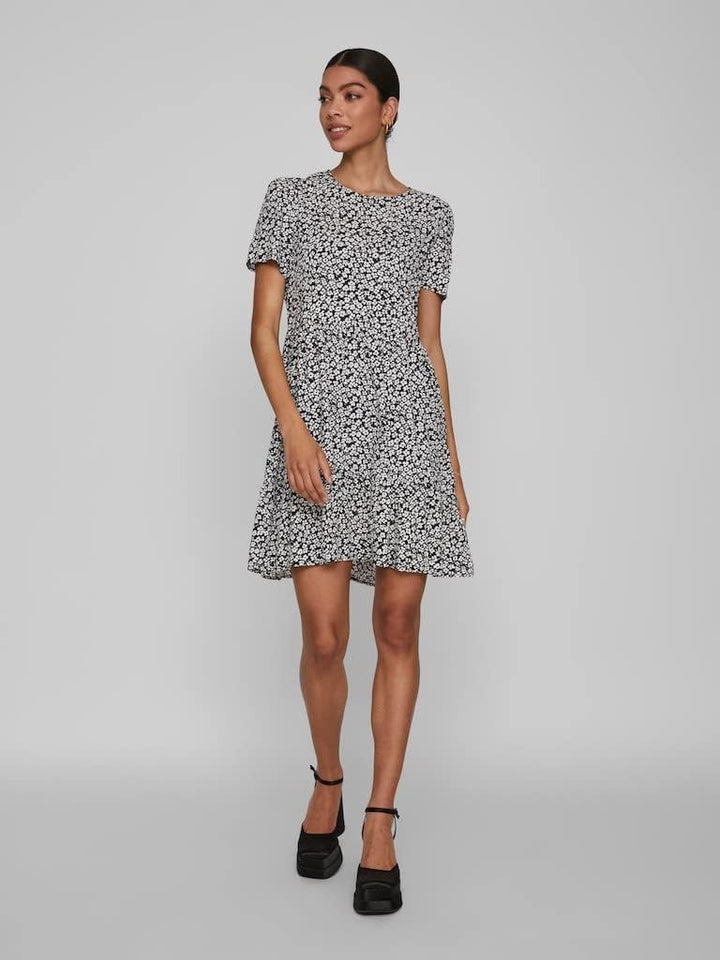 Vila Damen VIPAYA S/S Dress - NOOS 14067408, Schwarz