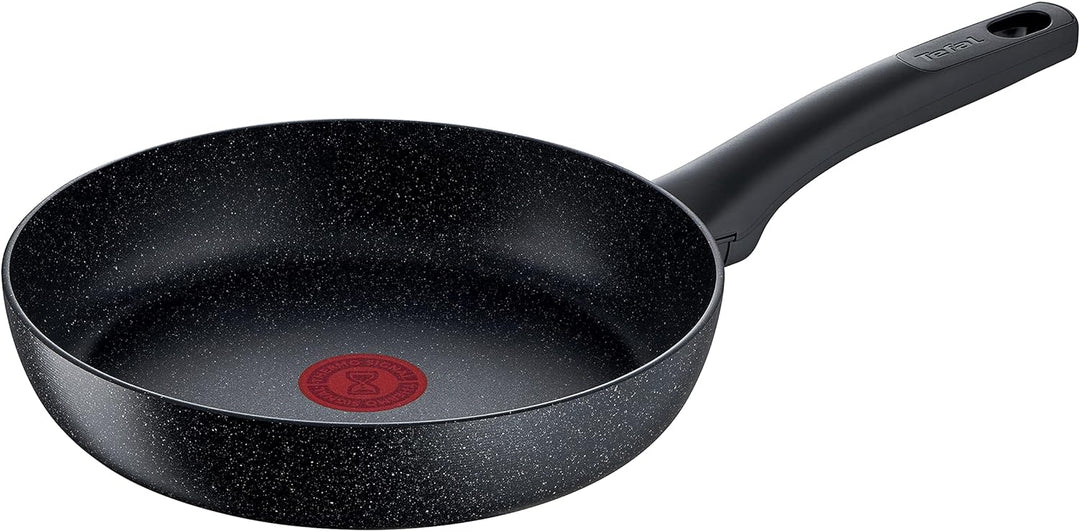 Tefal G28104 Black Stone Bratpfanne 24 cm | Mineralia+ Antihaftversiegelung | sicher | Thermo-Signal
