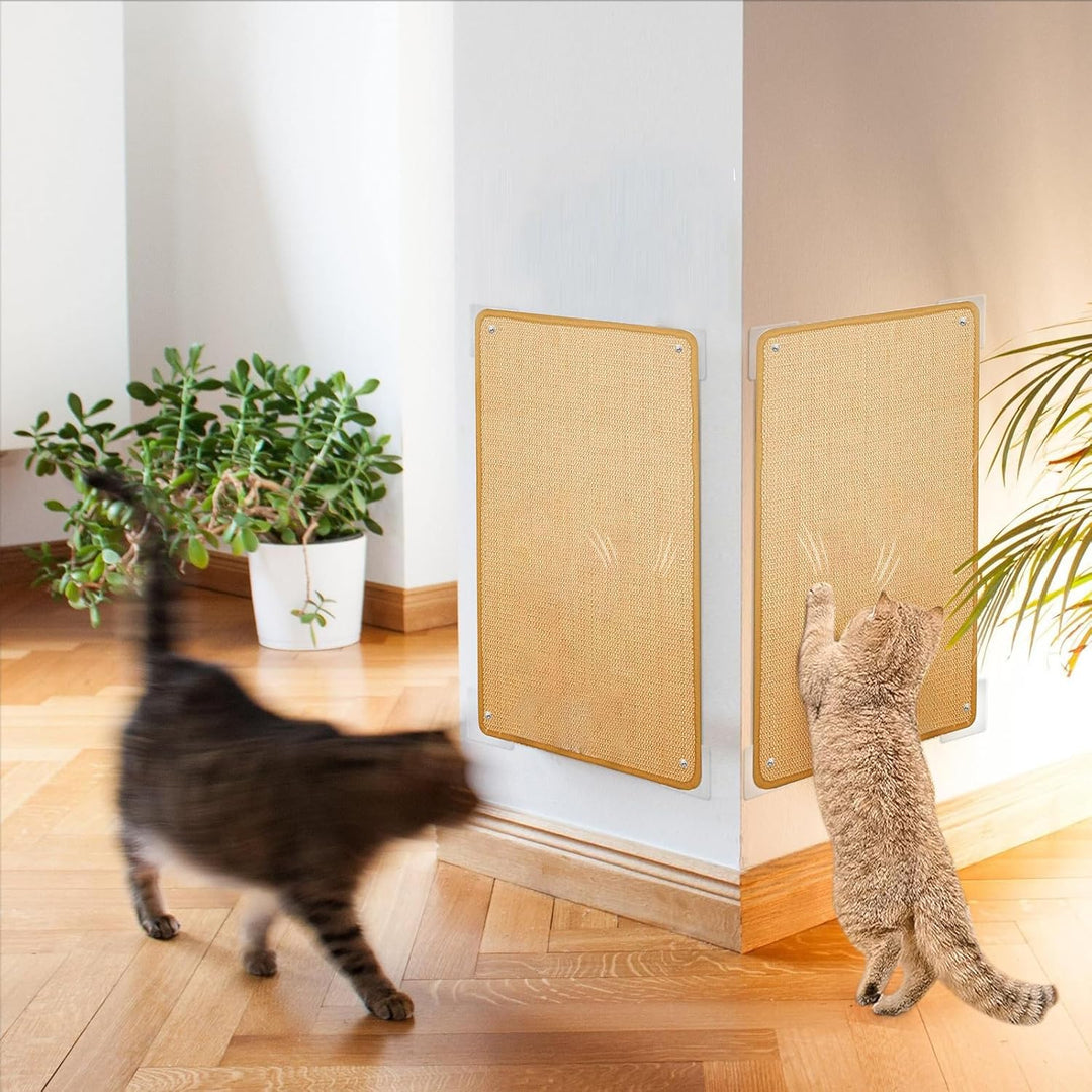 Kratzmatte Katze 40 * 60cm, 2 Stück Sisal Kratzbrett Wand, Kratzwand für Katzen, Kratzbretter, Kratz