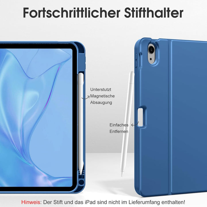 Vobafe Hülle mit Tastatur für iPad A16 11/10 Generation (2025/2022, 10,9/11 Zoll), Magnetisch Abnehm
