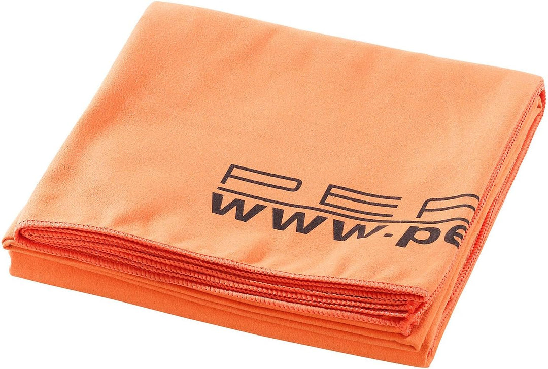 PEARL Microfleece Handtuch: 5er-Set extra-saugfähige Mikrofaser-Badetücher, 180 x 90 cm, orange (Sup