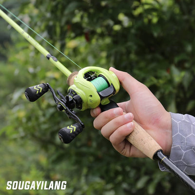 Sougayilang Baitcaster Combos, Leichte Baticasting Combo, 2 Abschnitte M/MH Baitcasting Rod Combo, 5